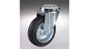 Kerék 80 mm - forgó villás hátfuratos, gumis kerék -XH-ODT-TFK- (K1200420199)