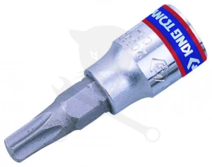 Rátűzőkulcs - crowa+bit 1/4" torx T15 - King Tony (203315)