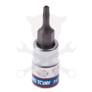Rátűzőkulcs - crowa+bit 1/4" torx, furatos TPX27 - King Tony