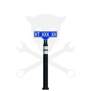 Feliratozható rendszámtartó oszlop - Evelux