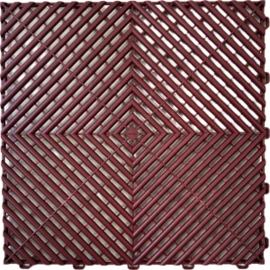Műhelypadló - SwissDeck RibDeck Classic 33,3 x 33,3 cm - Wine Red
