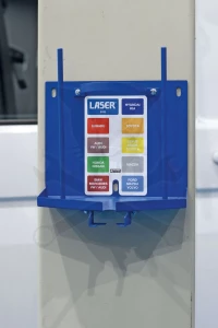 Olajbetöltő adapter készlet tartó fali állomás - Laser