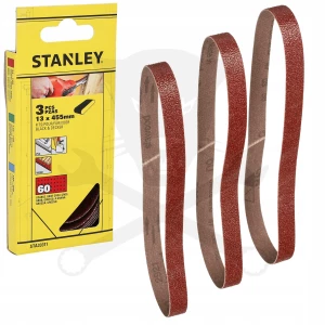 Csiszolószalag 13 x 455 mm P60 korund 3db/cs - Stanley