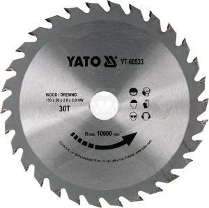 Körfűrészlap, keményfémlapkás fához 150x2.8x20 mm Z30 - Yato