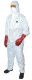 Védőruha-kapucnis vegyvédelmi 5/6-os OVERÁL eldobható XXL -Fehér