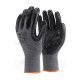 Kesztyű - szerelőkesztyű - szürke Nitril mártott bordáz teny  9/L