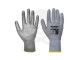 Kesztyű Buck szürke PW poliuretán tenyér 07-es S