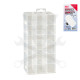 Szortimenter, műanyag kis tárolódoboz 18 rekeszes 210x110x30 mm - BGS