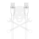 USB töltőkábel - C / C - fehér 3A - 1m - SETTY